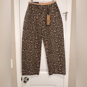 RISEN JEANS Women’s Barrel/ankle/flare/Leopard Print Cropped Women's Jeans